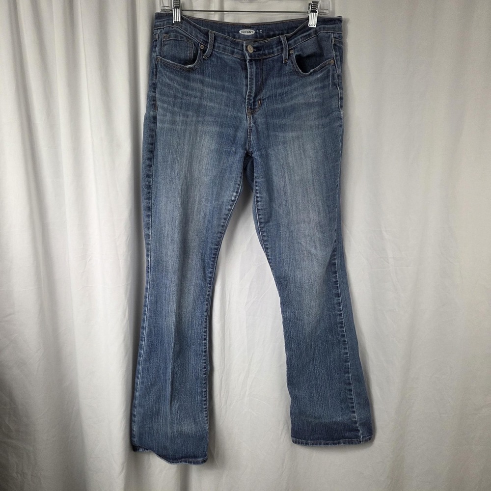 Old Navy Jeans Womens 10 Blue Mid Rise Bootcut Medium Wash Stretch Denim